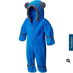 Columbia blue fleece bunting suit 0-3 M